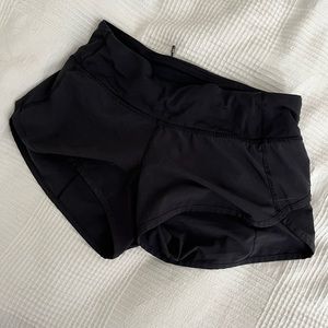 Lululemon size 2 black running shorts